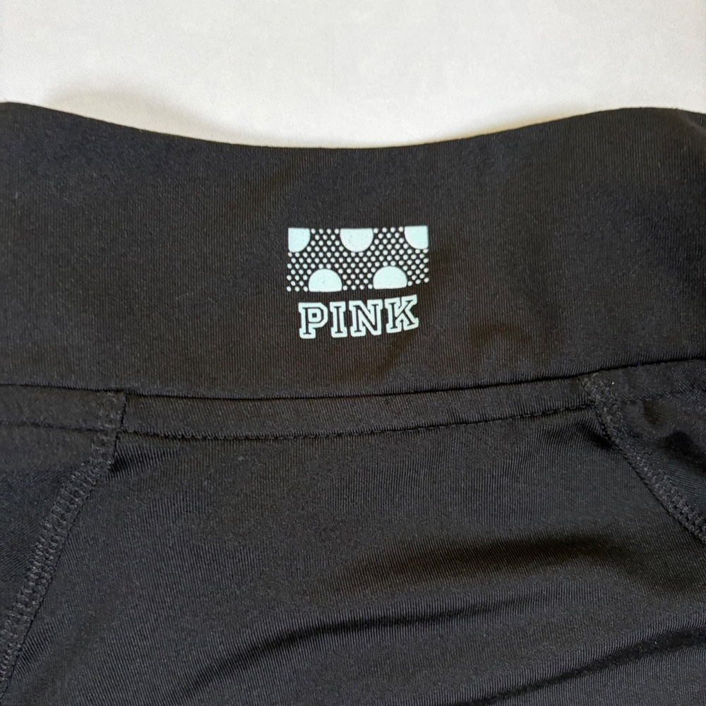 Pink Victoria's Secret Ultimate Quarter Zip Pullover Black White Logo Small - Picture 7 of 12